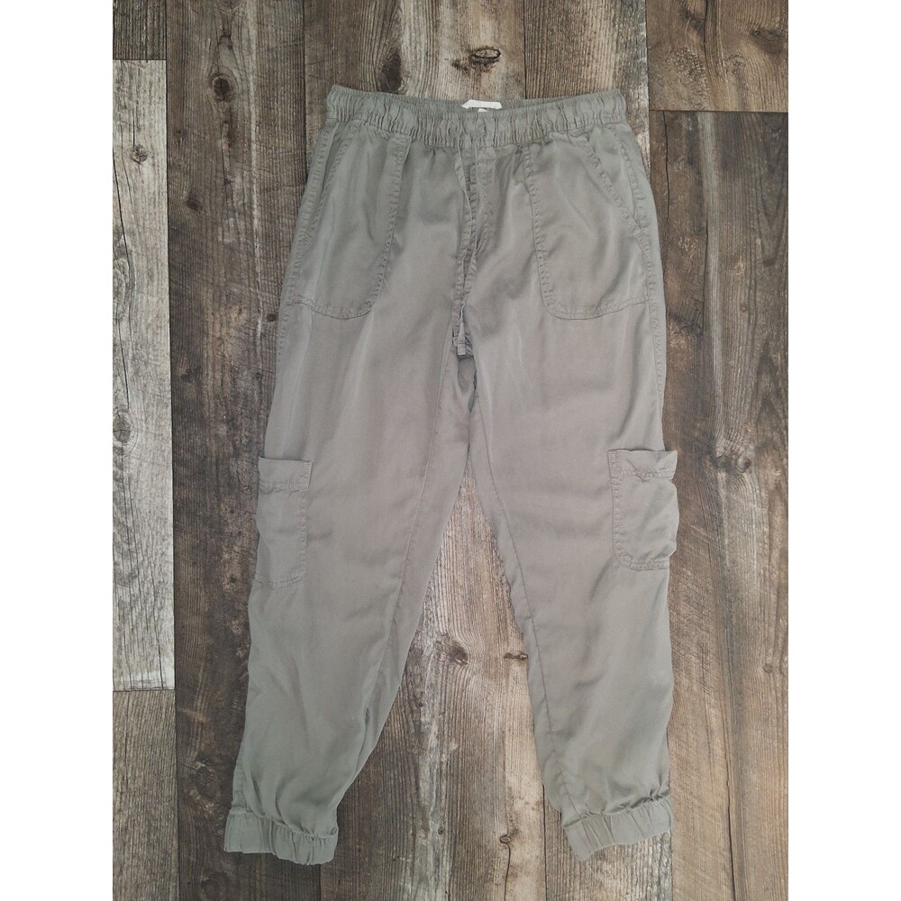 Women's C&C California Lightweight 100% Lyocell Green Cargo Jogger Pant, M
